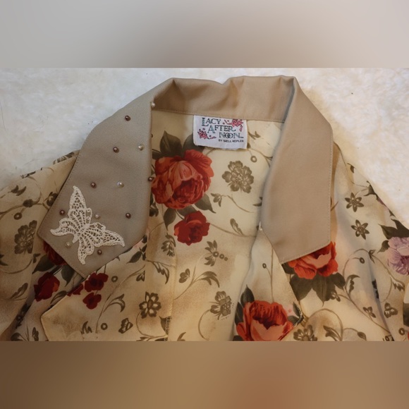 Vintage Lacy After Noon By Shell Kepler 4 Piece Set Size Large/12 - Picture 4 of 4